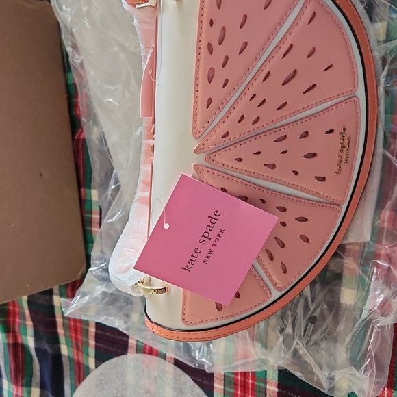 Kate Spade Pink Squeeze Wicker Leather 3d Grapefruit Crossbody Bag NWT - Picture 5 of 5